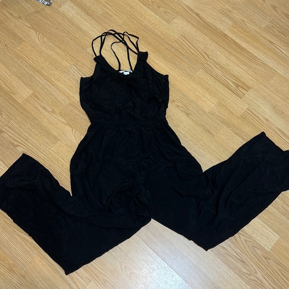 🪼Strappy faux surplice jumpsuit